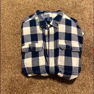 Men’s Blue Plaid Shirt